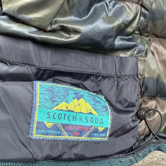 Scotch And Soda Puffer Down Jacket With Attached Hood Size Small - Picture 13 of 16